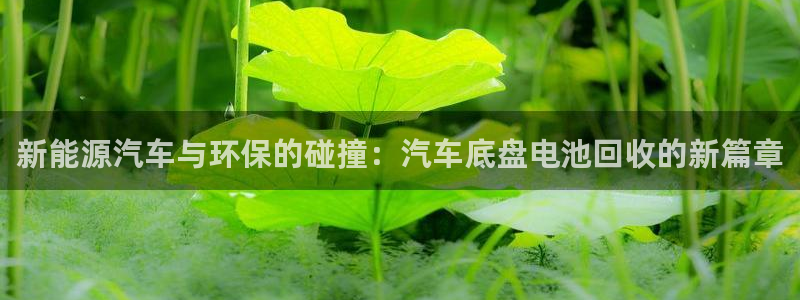 优发国际首页首页登录：新能源汽车与环保的碰撞：汽车底盘电池回收的新篇章