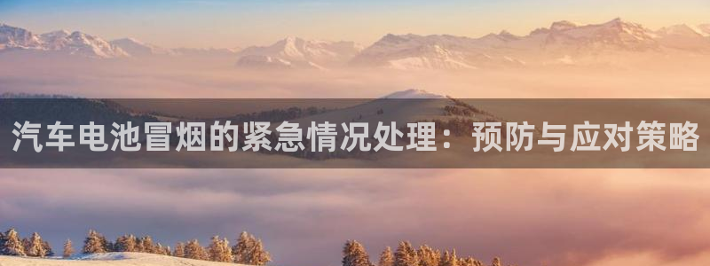 优发国际平台g8怎么样：汽车电池冒烟的紧急情况处理：预防与应对策略