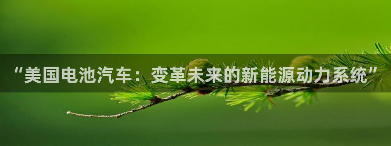 优发娱乐国际线上：“美国电池汽车：变革未来的新能源动力系统”
